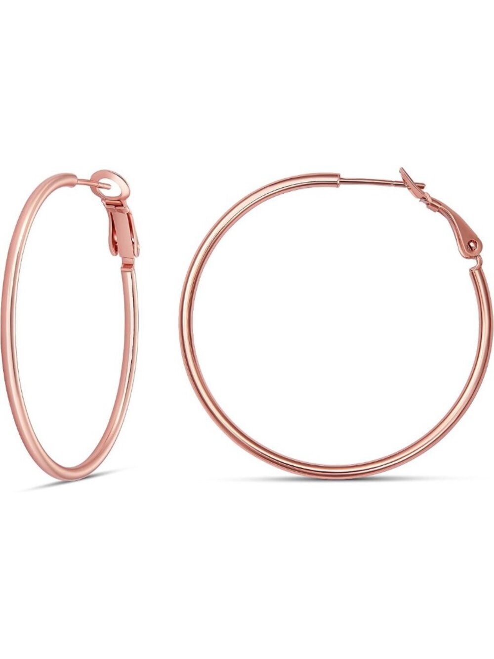 Lightweight Paddle Back Hoop Earrings in Sterling Silver or Gold Plated - Chic